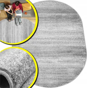 Koberec OVÁLNÝ ŠEDÝ KOBEREC DO OBÝVACÍHO POKOJE ADVENTURE KOBEREC DO LOŽNICE, POKOJE 160x230