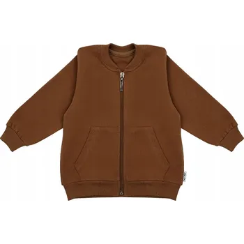 Chlapecká mikina Chlapecká mikina bomber se stojáčkem hnědá Nicol, vel. 98