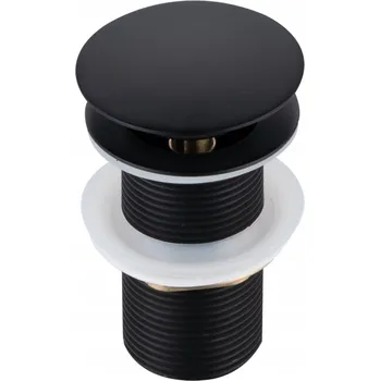 Sifon Balneo mosazná umyvadlová výpusť Klik Klak A bez přepadu, černá