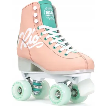 Kolečkové brusle Kolečkové Brusle Rio Roller Script růžovo-zelené vel. 39,5