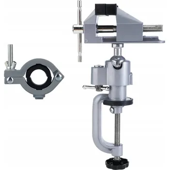 Svěrák UNIVERZÁLNÍ DRŽÁK SVĚRÁK 2V1 OTOČNÝ 360° PROTISKLUZOVÝ PRO MODELÁŘSTVÍ