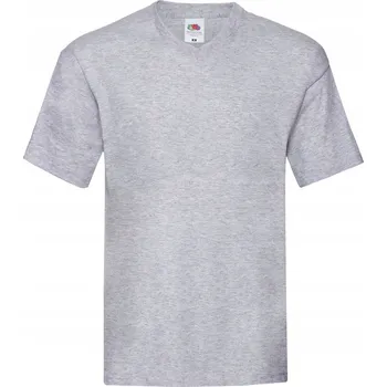 Pánské tričko Pánské originální bavlněné Tričko s výstřihem do V, šedá melanž vel. S
