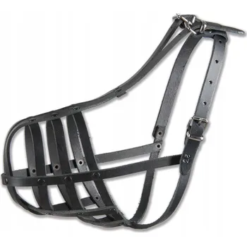 Náhubek pro psa Kožený náhubek Dino Nýtovaný pro Staffordšírského teriéra malý č. 23