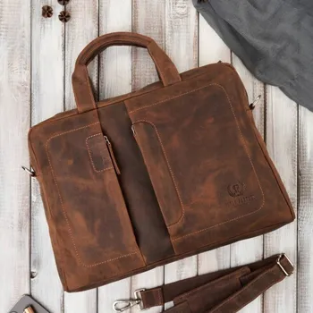 Taška na notebook Paolo Peruzzi , přírodní kůže, hladká