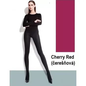 Dámské punčochy Dámské punčocháče Olga 100 DEN - 5 (XL) / Cherry red (třešňová)