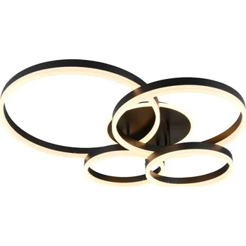 Trio 632210432 LED přisazené stropní svítidlo DRAKE | 50W integrovaný LED zdroj | 5850lm | 2700-6500K | stmívač | dálkové ovládání + Sada inteligentní žárovky E14 s dálkovým ovladačem - RGB, WiZ