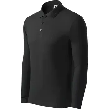 Pánská košile Pique Polo LS polokošile pánská ebony gray XL