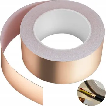 TAŚMA MIEDZIANA PROTI SLIMÁKŮM (25M X 50MM), SAMOLEPICÍ, BAREVNÉ SKLO