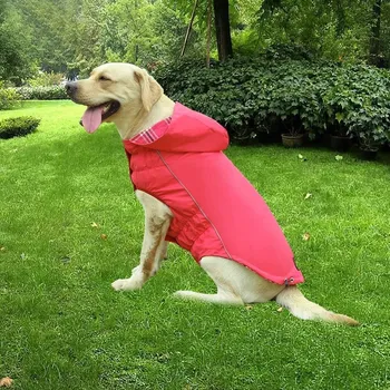 Obleček pro psa Nepromokavý pláštěnka/kombinéza pro psa, červená, velikost S