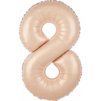 Balónek Foliový balónek Číslice 8. narozeniny KARAMELOVÝ Krémový Ecru Party 100 cm