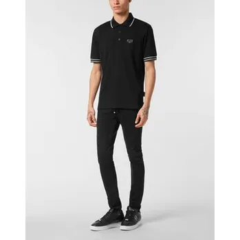 Pánské oblečení PHILIPP PLEIN Polokošile 25571 Černá Slim Fit L