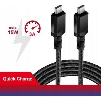 Datový kabel Kabel Maclean USB typ C - USB typ C 1 m černý