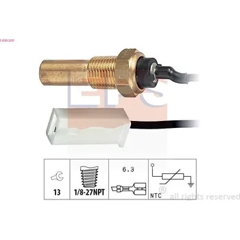 Čidlo automobilu Snímač, teplota oleje EPS 1.830.250