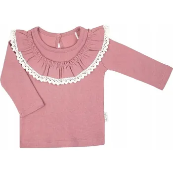 Dámská halenka Dívčí bavlněná halenka s dlouhým rukávem, žebrovaná, Nicol, vel. 74