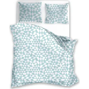 Povlečení Povlečení z mikrovlákna HARMONY 220x200 cm + 2x 70x80 cm bílé/modré
