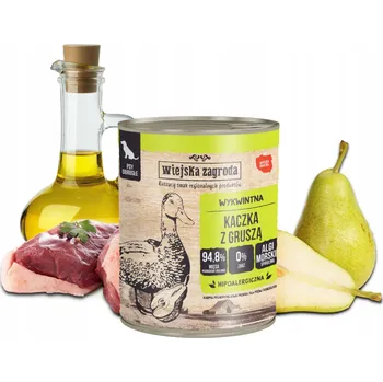 Krmivo pro psa Wiejska Zagroda Krmivo mokré krmivo pro psy Kachna s hruškou 800g