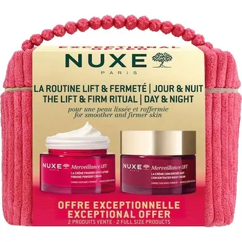 Pleťový krém Nuxe Pece-o-oblicej Merveillance-LIFTRituální sada Lift & Firm Koncentrovaný noční krém 50 ml + Zpevňující pudrový 1 Stk. (1 805,00 Kč / 1 ks.)