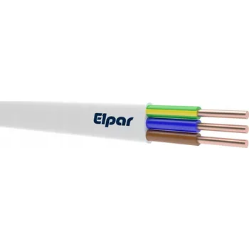 elektrický kabel Plochý elektrický kabel instalační YDYp Elpar 3 x 1,5 - 1 m