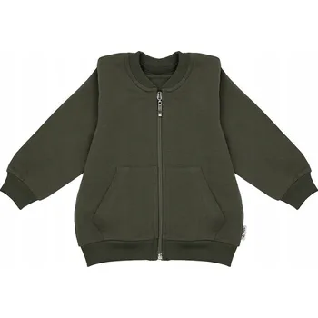 Chlapecká mikina Chlapecká mikina bomber se stojáčkem khaki Nicol, vel. 80