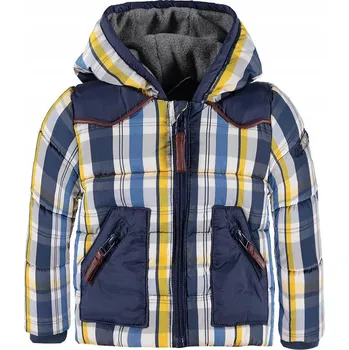 Chlapecká bunda Chlapecká bunda s kapucí, zateplená, kostkovaná, Kanz, velikost vel.