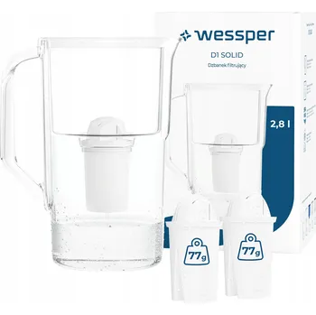 Filtrace vody Filtrační konvice Wessper D1 SOLID 2,8l bílá + 3x filtr