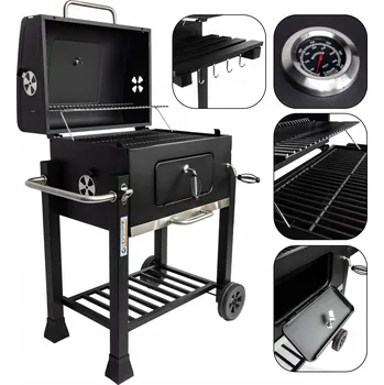 Zahradní gril Gril na dřevěné uhlí Rino 41,9 x 54,4 cm