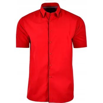 Pánská košile TSMK47AN Pánská košile slim s krátkým rukávem bavlna velikost M/L