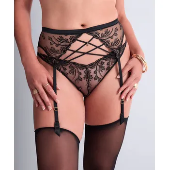 Dámské spodní prádlo Podvazkový pás AUBADE (6D50-02), Barva černá, Velikost L