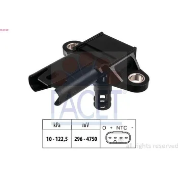 Čidlo automobilu Senzor tlaku sacího potrubí FACET 10.3159