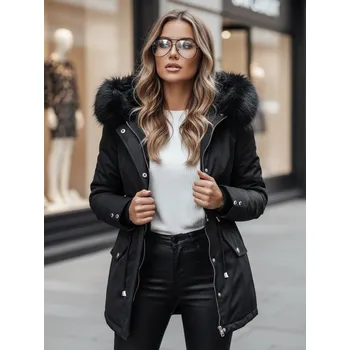 Černá zateplená parka MEGI TY3305 Velikost: XL