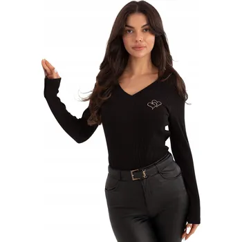 Dámská halenka Rue Paris halenka s dlouhým rukávem, střih vypasovaný, velikost L/XL