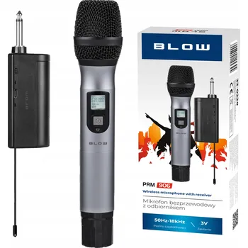 Mikrofon Bezdrátový mikrofon Blow PRM906 pro karaoke, 6.3mm mono jack