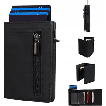 Peněženka Peněženka na karty s RFID Dienqi Eco Leather Černá