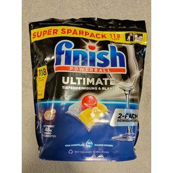 Tableta do myčky Kapsle do myčky FINISH ULTIMATE ALL IN 1 CITRUS 118 ks (1,522 kg). Z DE