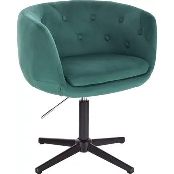 LuxuryForm DESIGN Kosmetické křeslo MONTANA VELUR na černém kříži - zelené