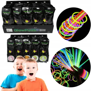 Náramek SVÍTÍCÍ NÁRAMEK PROLOMENÝ MIX 10 Ks pro děti