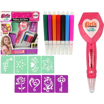 dětské šminky a malovátka LEAN Toys Holčičí tetovací sada