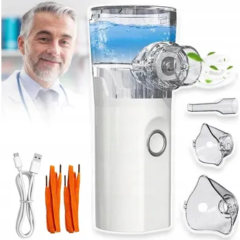 INHALÁTOR NEBULIZÁTOR PRO DĚTI I DOSPĚLÉ PŘENOSNÝ BEZDRÁTOVÝ SÍŤOVÝ