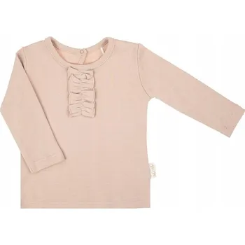 Dívčí bavlněná halenka s dlouhým rukávem Béžová, Nicol, vel. 80