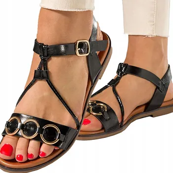 Dámské sandále Casu dámské sandály K24X6/B s plochým podpatkem, velikost 36