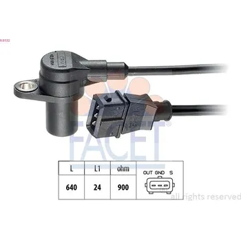 Čidlo automobilu Snímač, poloha vačkového hřídele FACET 9.0132
