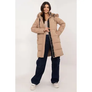 Dámská cargo bunda Stylová Prodloužená Zimní Bunda s Odnímatelnou Kapucí Factory Price, l i240_203091_2:L