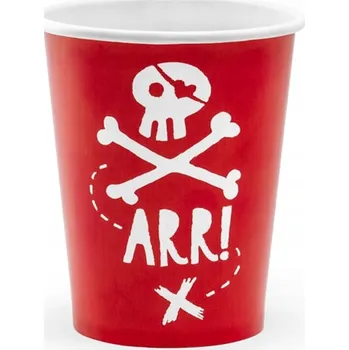 Party nádobí Papírové Kelímky Partydeco Piráti 220ml 6 kusů