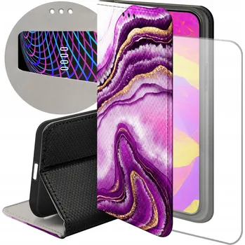 Pouzdro na mobilní telefon Flipové pouzdro Hello Case pro Samsung Galaxy M23 5G fialové