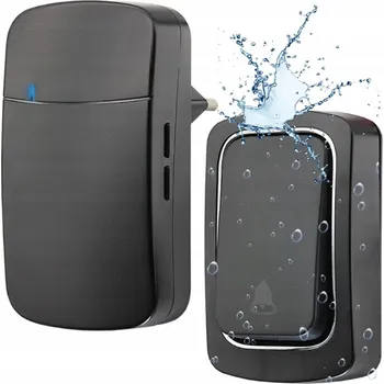 Domovní zvonek BEZDRÁTOVÝ ZVONEK IP68, DOSAH 180M, 38 MELODIÍ, 4 ÚROVNĚ HLASITOSTI