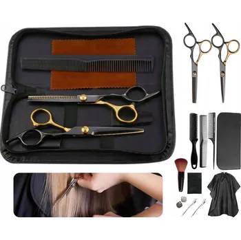 Kadeřnické nůžky KADEŘNICKÁ SADA PROFESIONÁLNÍ NŮŽKY EFILAČNÍ NŮŽKY KADEŘNICKÉ 10 KS