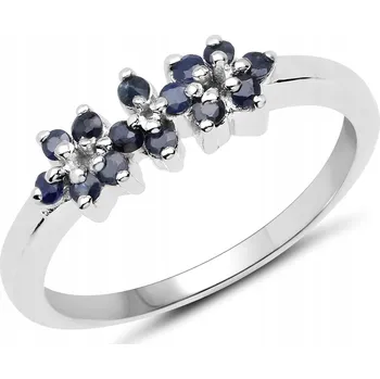 Prsten STŘÍBRNÝ PRSTÝNEK S PŘÍRODNÍMI SAFÍRY