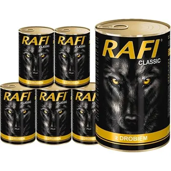 Krmivo pro psa Vlhké krmivo pro psy Rafi Classic s drůbežím masem, sada 6 x 1240 g