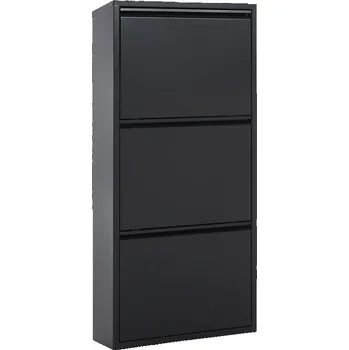 Botník Antracitový kovový výklopný botník Rox - Kave Home ID_1399937