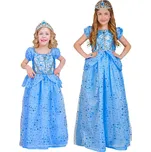 Pohádková princezna (šaty - modré) - Pro věk 4-5 let (116 cm)